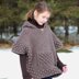 Hooded Raspberry poncho