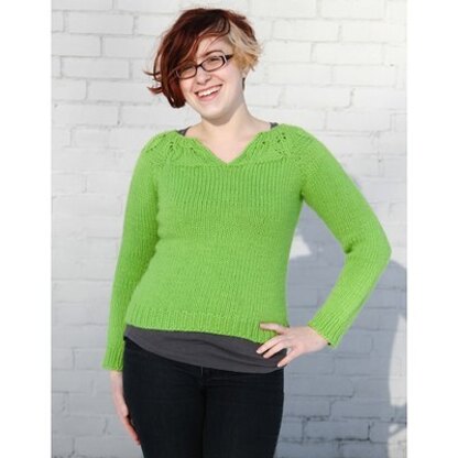 588 Wreathe Pullover - Jumper Knitting Pattern for Women in Valley Yarns Berkshire Bulky