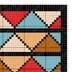 Bright Triangle Blanket 47×47 inches Colorwork Mosaic Stroller C2C CROCHET PATTERN