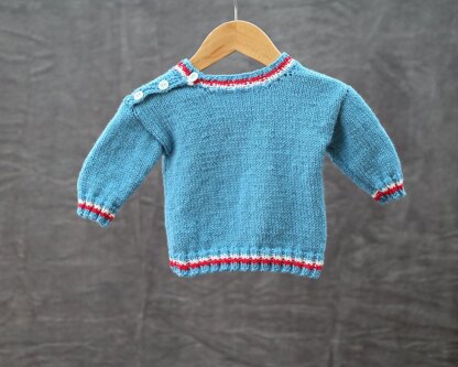 Santa Claus Jumper Knitting Pattern to fit from birth to 3 years old