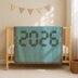 2026 Newborn Turquoise Blanket C2C CROCHET PATTERN Digital Clock Pixel Throw