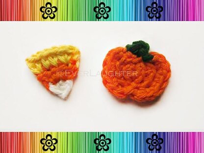 Pumpkin and Candy Corn Applique