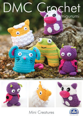 Mini Creatures Toys in DMC Petra Crochet Cotton Perle No. 3 - 15050L/2