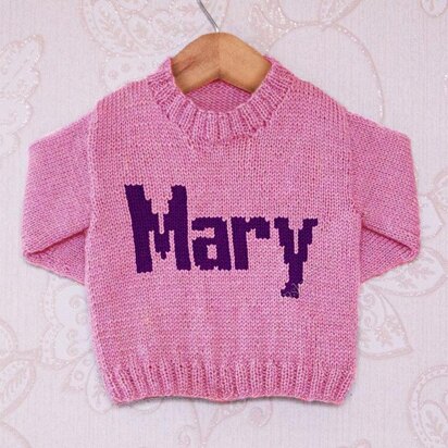 Intarsia - Mary Moniker Chart - Childrens Sweater