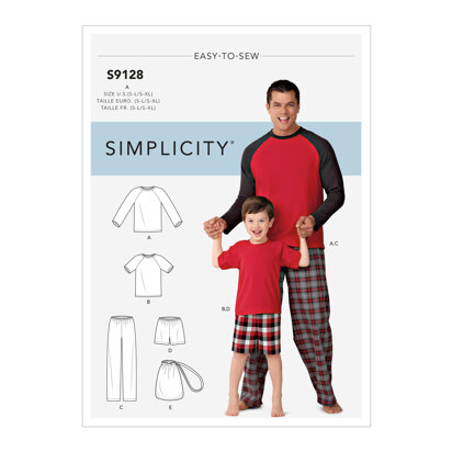 Simplicity Men's & Boys Sleepwear S9128 - Sewing Pattern