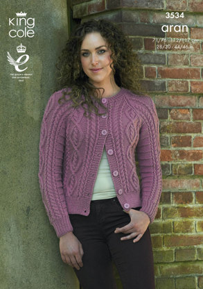 Cardigans in King Cole Aran - 3534