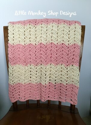 Peek a Boo Chevron Baby Blanket