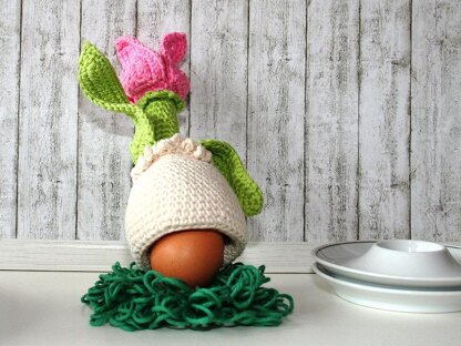 Tulip - Egg Sitter - Egg Cozy - Amigurumi