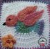 Humming Bird /Dove Crochet Afghan Square