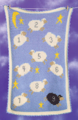 Crochet Counting Sheep Afghan in Lion Brand Jiffy - 20005A