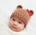 Easy Chunky Knit Baby Bear Hat