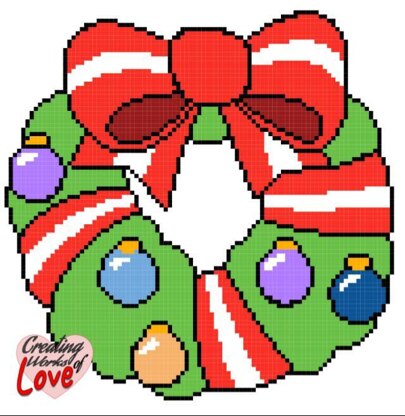 Christmas Wreath Stitch graphgan