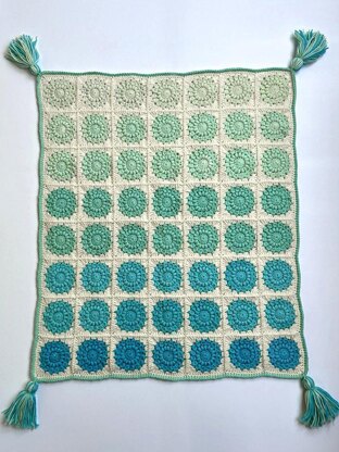 Azure Harmony Baby Blanket