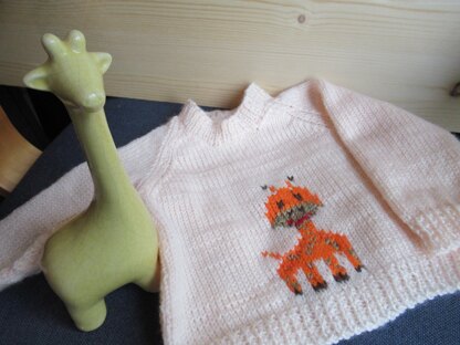 Baby Giraffe Motif Jumper