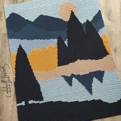 Blue Mountain Lake Blanket