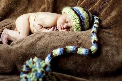 Chunky Striped Stocking Prop Hat