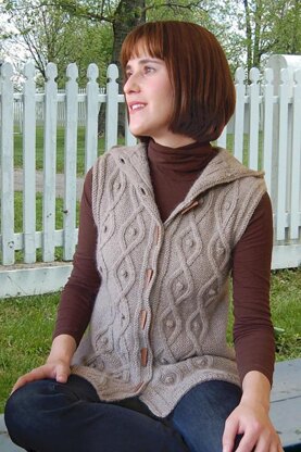 Sleeveless Cable Hoodie to Knit