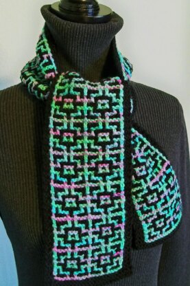 Knit Mosaic Scarf