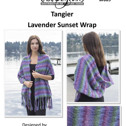 Lavender Sunset Wrap in Cascade Yarns Tangier - W669 - Downloadable PDF - knitting pattern