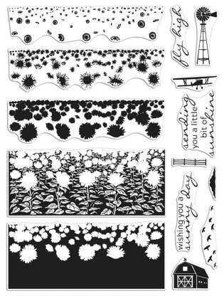 Hero Arts Color Layering Clear Stamps 4"X6" - Sunflower Field