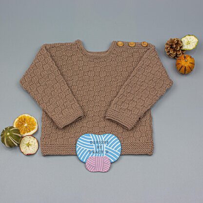 Parker baby jumper knitting pattern 18" and 20" chest