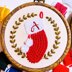 Custom Monogram Holiday Stockings Ornament Set - Christmas Embroidery Pattern