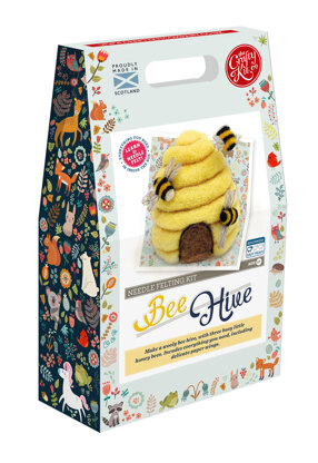 The Crafty Kit Company Bee Hive Needle Felting Kit - 190 x 290 x 94mm