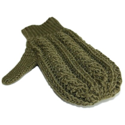 Ladies Cabled Mittens