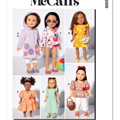 McCall's 18in Doll Clothes M8309 - Sewing Pattern