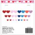 American Crafts Valentine Foam Stickers 24/Pkg - Hearts