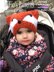 Knitting pattern fox hat for adult and child #494