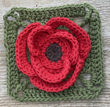 Poppy Granny Square