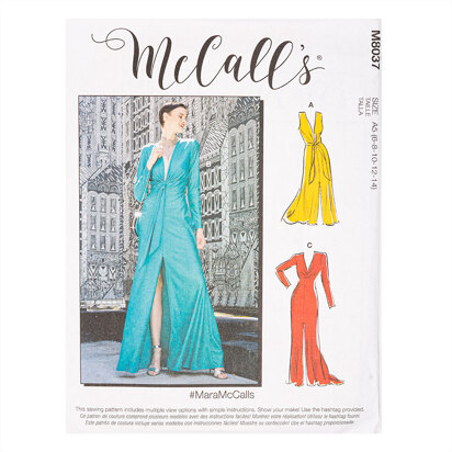McCall's #MaraMcCalls - Misses' Special Occasion Dresses M8037 - Sewing Pattern