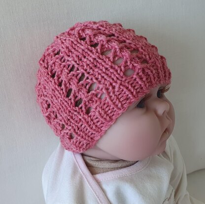 Briony - Baby’s lace beanie