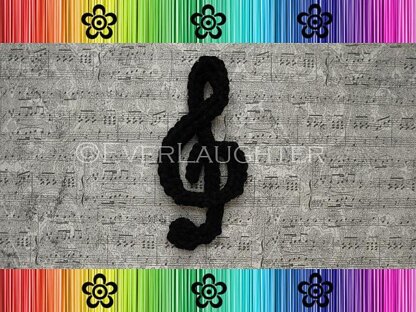 Treble Clef Applique