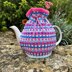 Lilac Speckled Rib 4 Cup Teapot Cosy Knitting Pattern