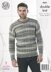 Round Neck & V Neck Sweater in King Cole DK - 4261 - Downloadable PDF