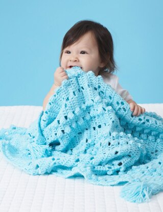 Textured Grid Baby Blanket in Bernat Baby Sport
