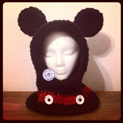 Mickey Mouse Inspired Hooded Cowl