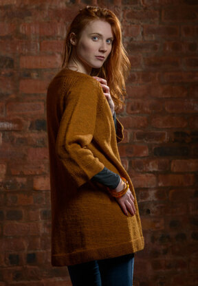 Long Cardigan in The Fibre Co. Cumbria Fingering - Downloadable PDF