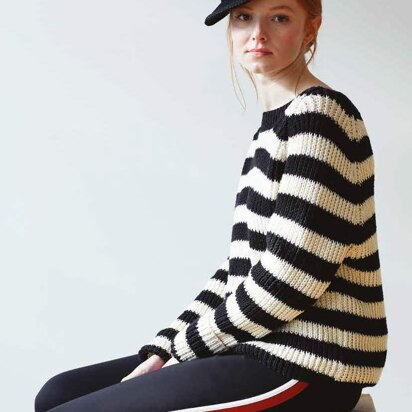 FAITHFULL THE BRAND Erika Knit Sweater in Off White Stripe