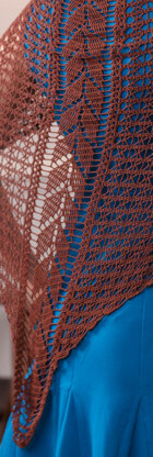 Falling Leaves Shawl in Aunt Lydia's Bamboo Crochet Thread - LC4086 - Downloadable PDF