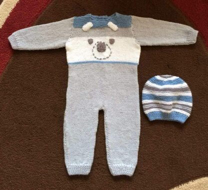 Teddy romper and hat