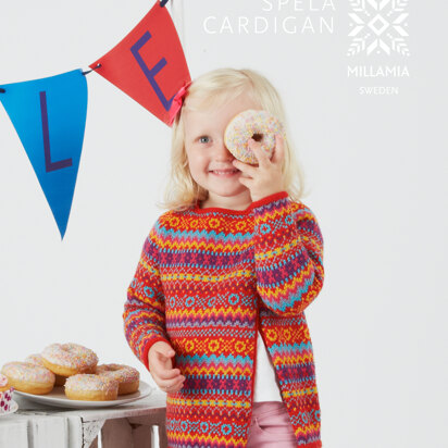 Spela Cardigan - Knitting Pattern For Kids in Millamia MillaMia Naturally Soft Merino