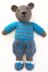 Billy teddy bear with blue outfit 19048