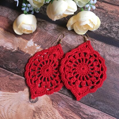 28. Jeans mandala earrings