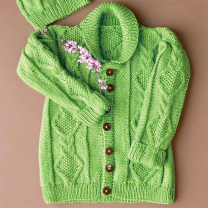 Universal Yarn Early Spring Cardigan and Hat PDF