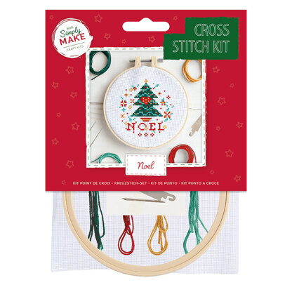 Simply Make Noel Cross Stitch Kit - 20x15x10cm