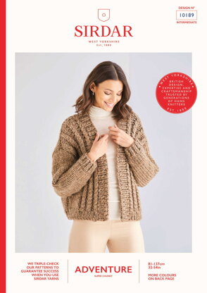 Sirdar 10189 Ribbed Cardigan in Adventure PDF