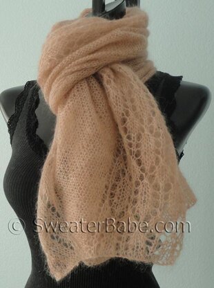 #148 Blushing Lace Shawl Scarf